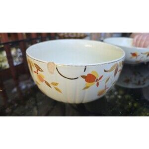 Vintage Hall's Superior Autumn Leaf Lipton Mixing Bowl 7.5" Mary Dunbar USA
